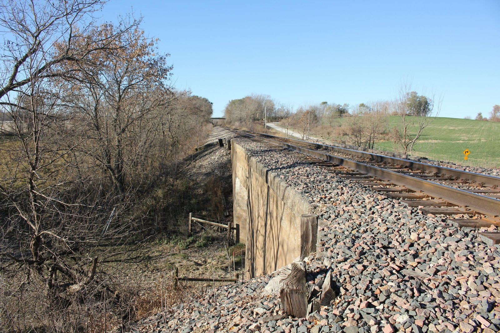 Looking west